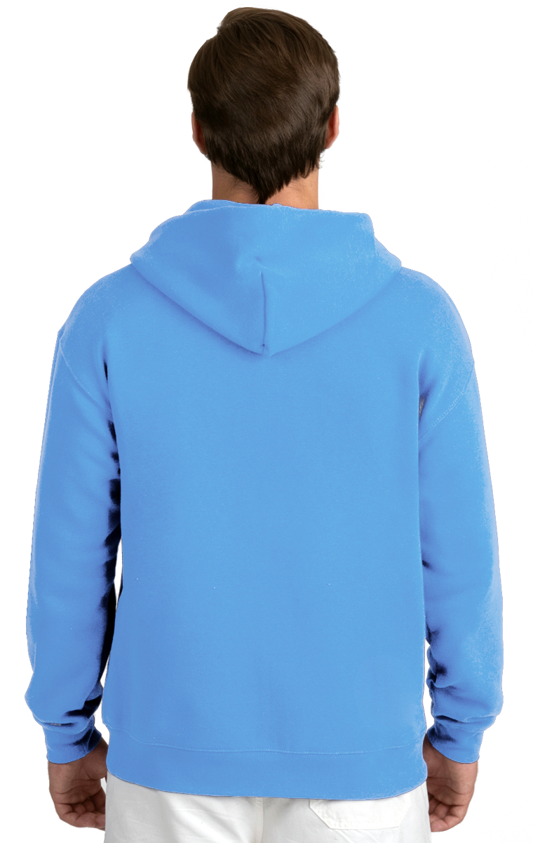 ADULT FLEECE PULLOVER HOODIE  -  CAROLINA BLUE EXTRA SMALL SOLID