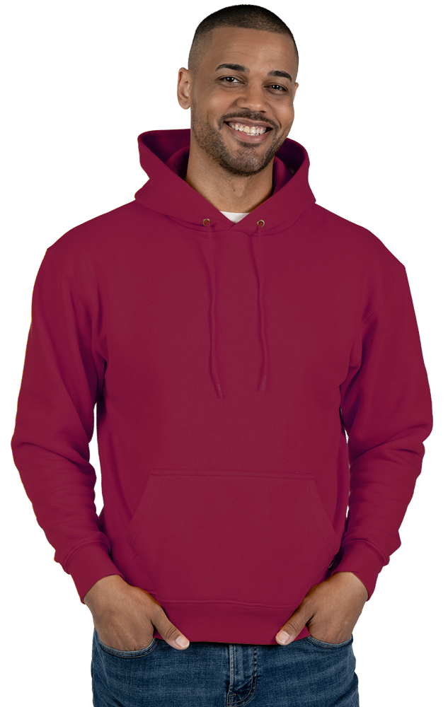 ADULT FLEECE PULLOVER HOODIE  -  BURGUNDY EXTRA SMALL SOLID