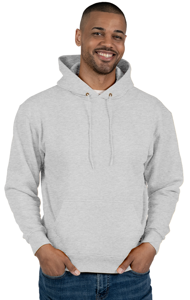 ADULT FLEECE PULLOVER HOODIE  -  HEATHER GREY EXTRA SMALL SOLID