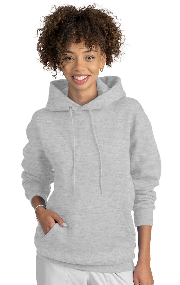 ADULT FLEECE PULLOVER HOODIE  -  HEATHER GREY EXTRA SMALL SOLID