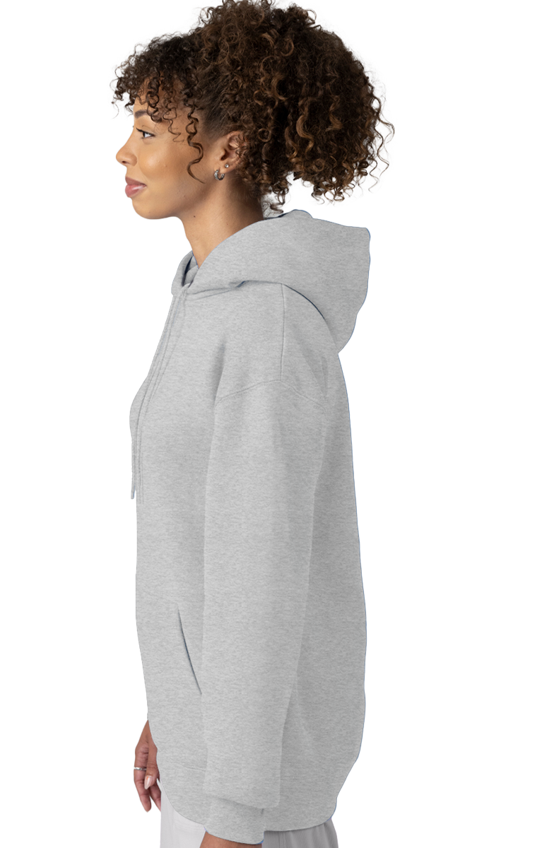 ADULT FLEECE PULLOVER HOODIE  -  HEATHER GREY EXTRA SMALL SOLID