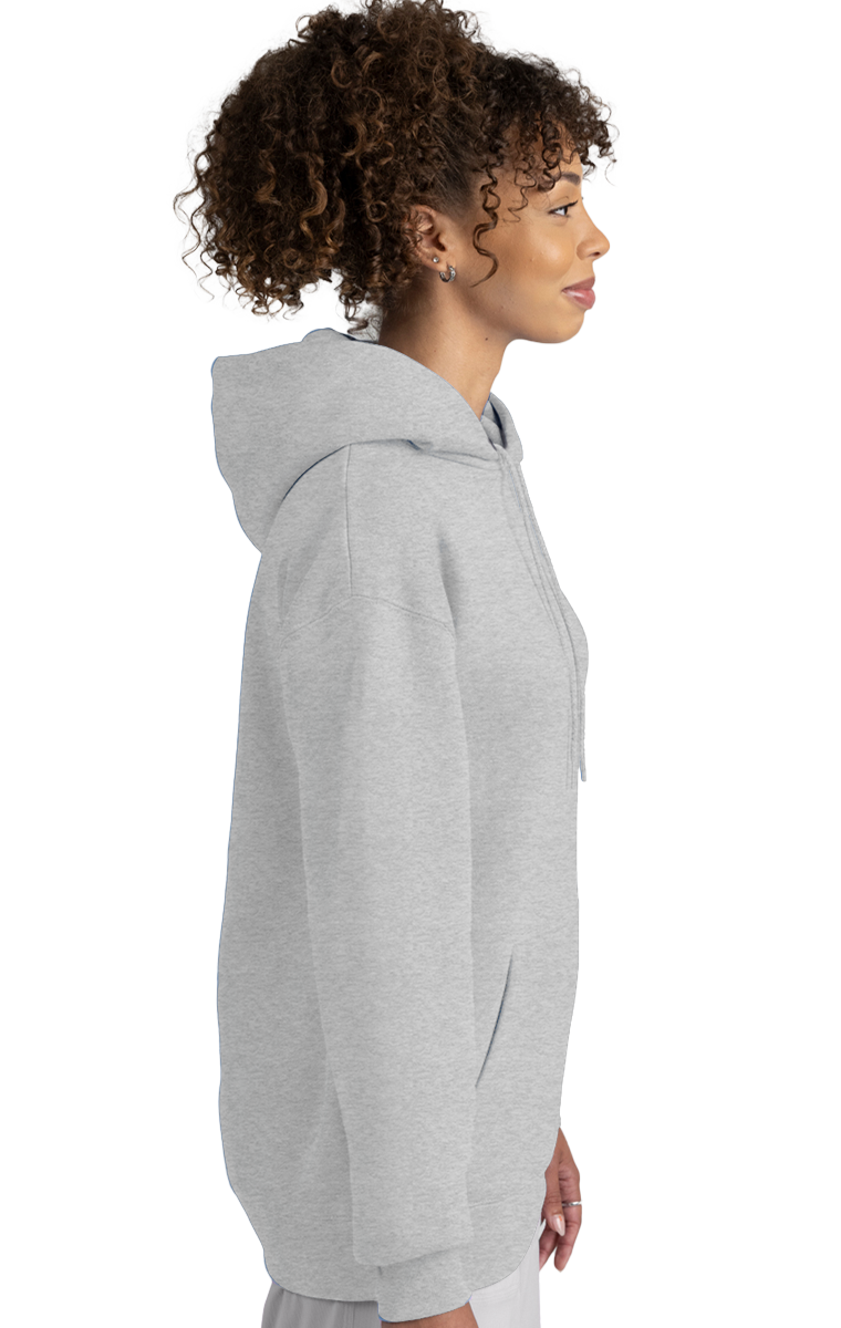 ADULT FLEECE PULLOVER HOODIE  -  HEATHER GREY EXTRA SMALL SOLID