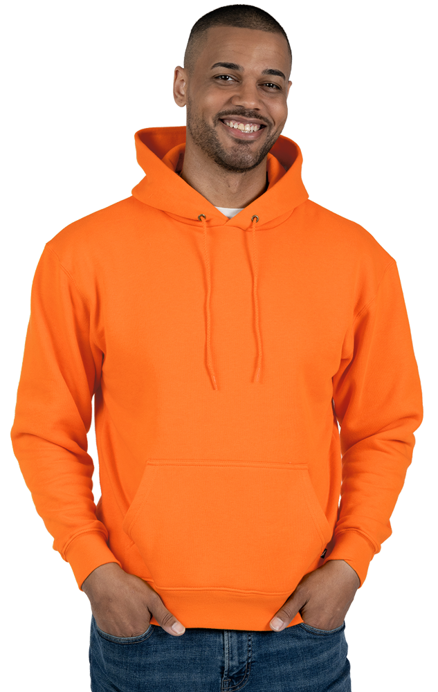 ADULT FLEECE PULLOVER HOODIE  -  ORANGE EXTRA SMALL SOLID