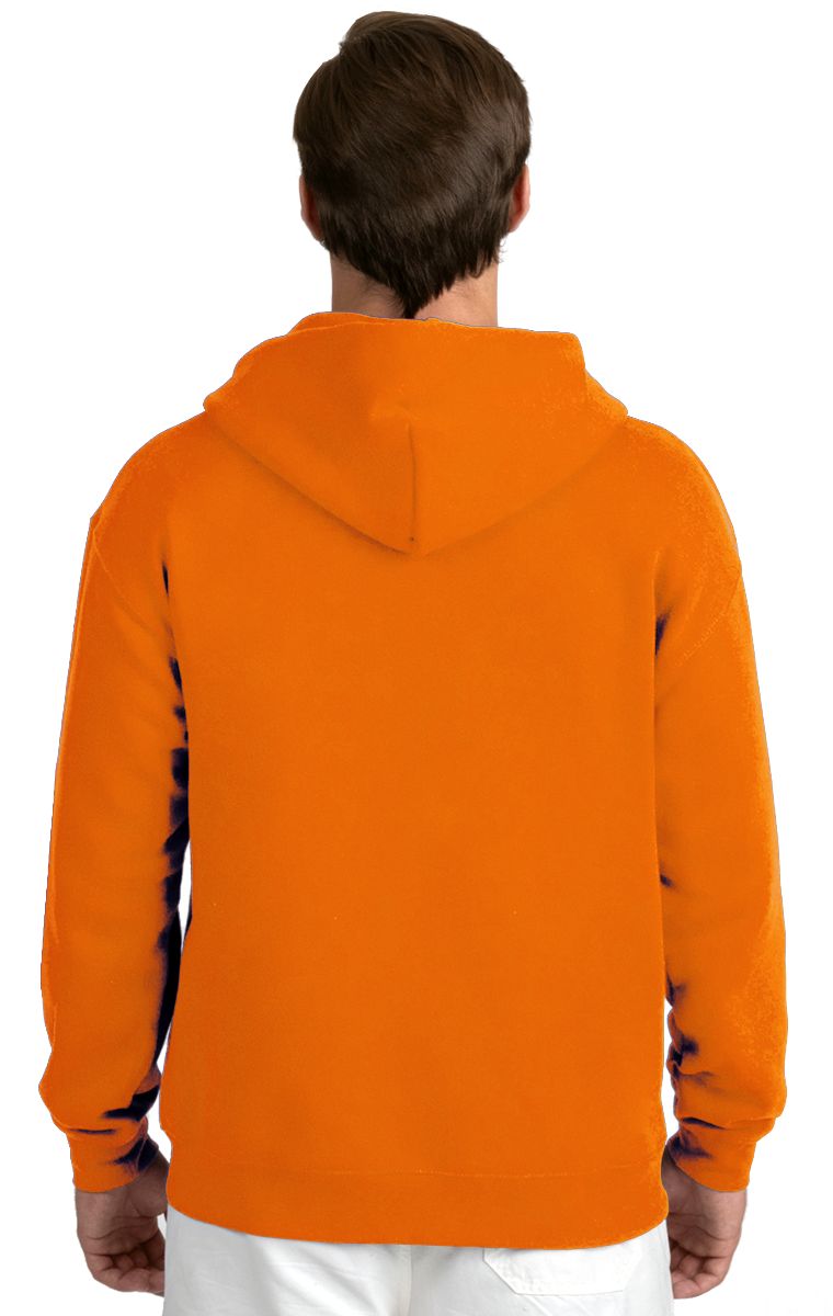 ADULT FLEECE PULLOVER HOODIE  -  ORANGE EXTRA SMALL SOLID