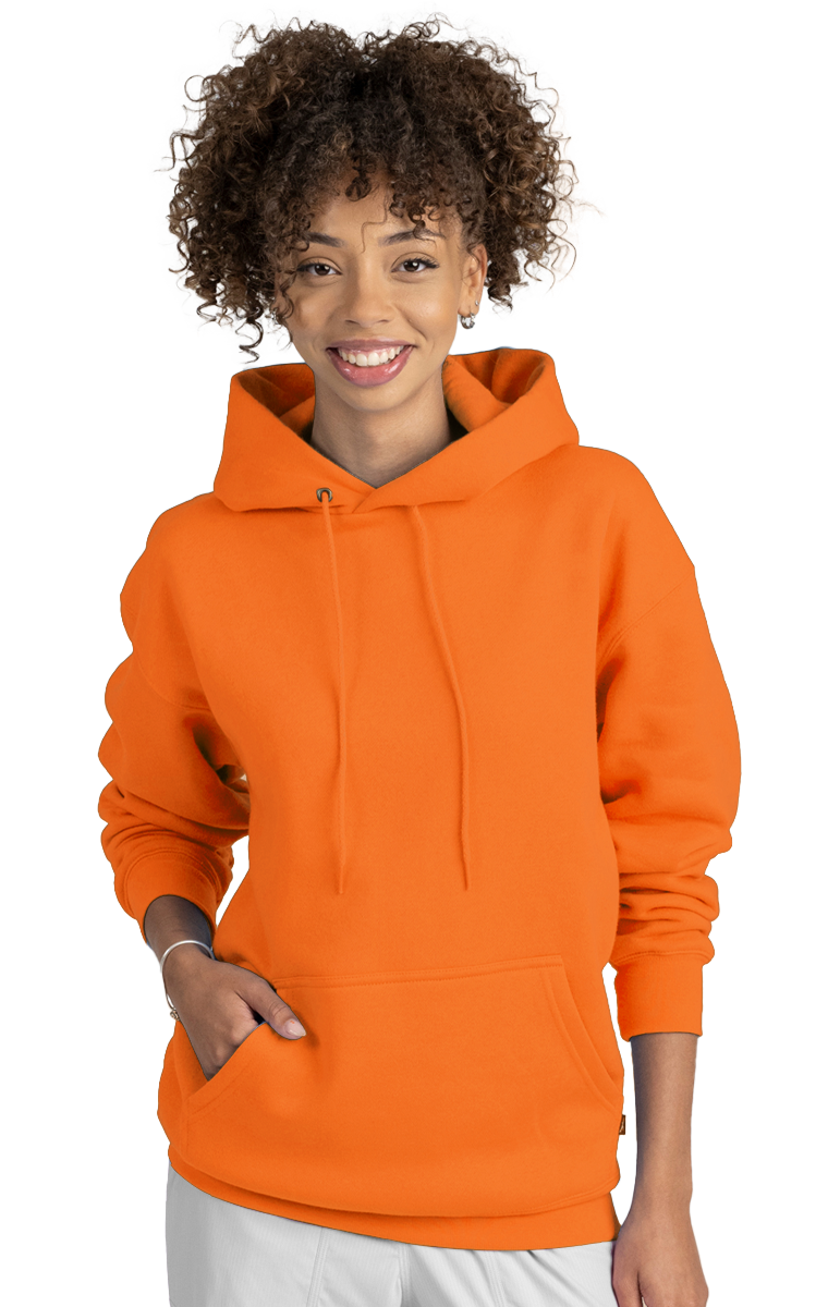 ADULT FLEECE PULLOVER HOODIE  -  ORANGE EXTRA SMALL SOLID