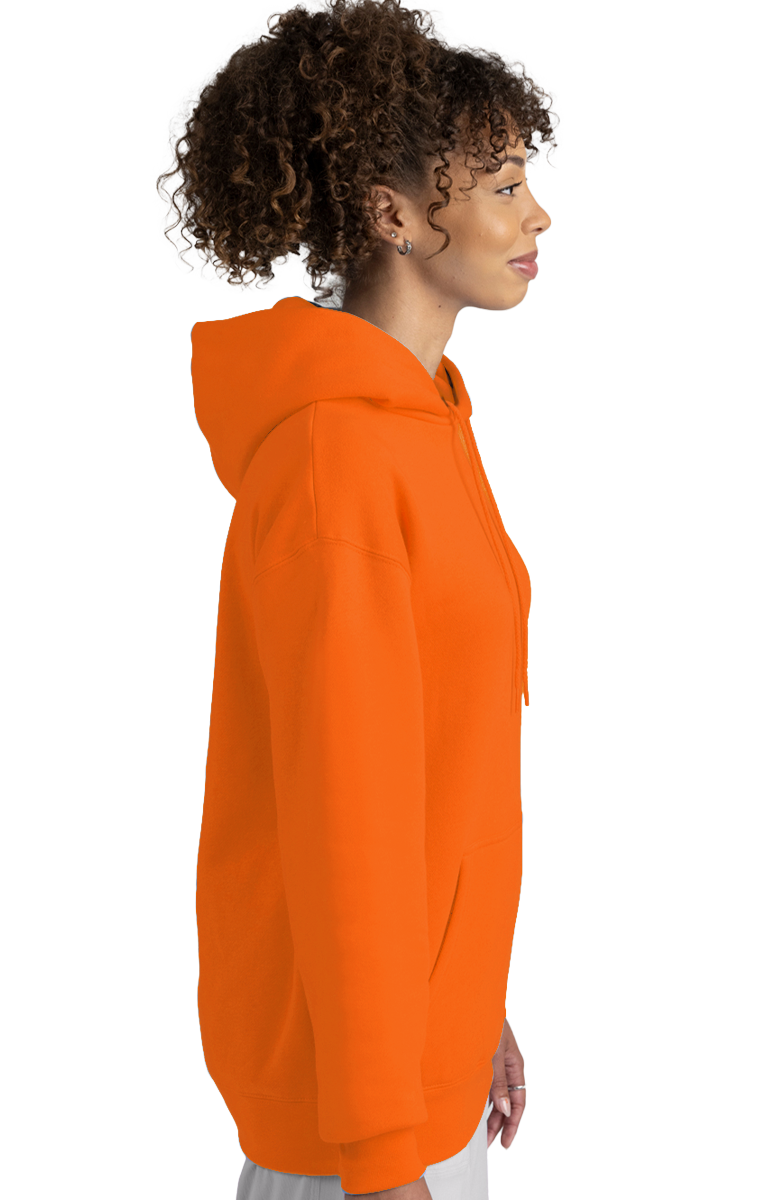 ADULT FLEECE PULLOVER HOODIE  -  ORANGE EXTRA SMALL SOLID