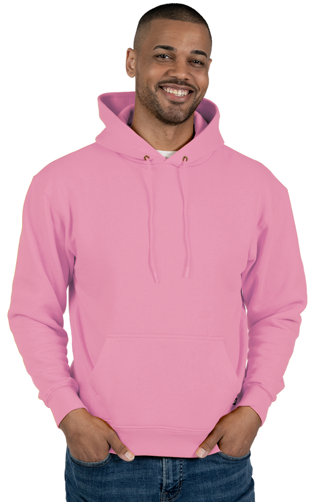 ADULT FLEECE PULLOVER HOODIE  -  DARK PINK EXTRA SMALL SOLID