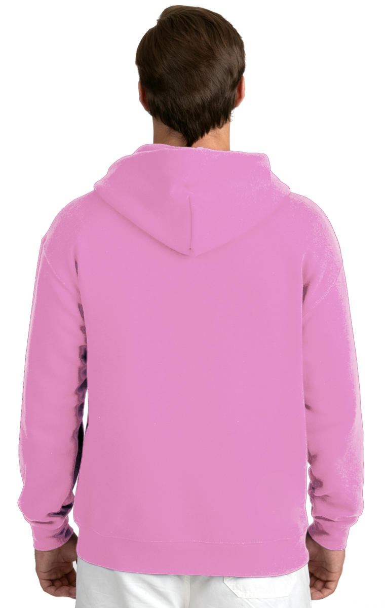 ADULT FLEECE PULLOVER HOODIE  -  DARK PINK EXTRA SMALL SOLID