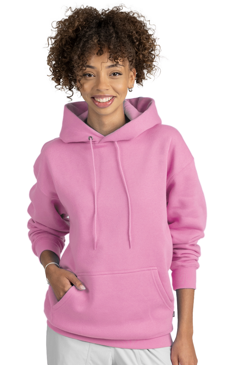 ADULT FLEECE PULLOVER HOODIE  -  DARK PINK EXTRA SMALL SOLID