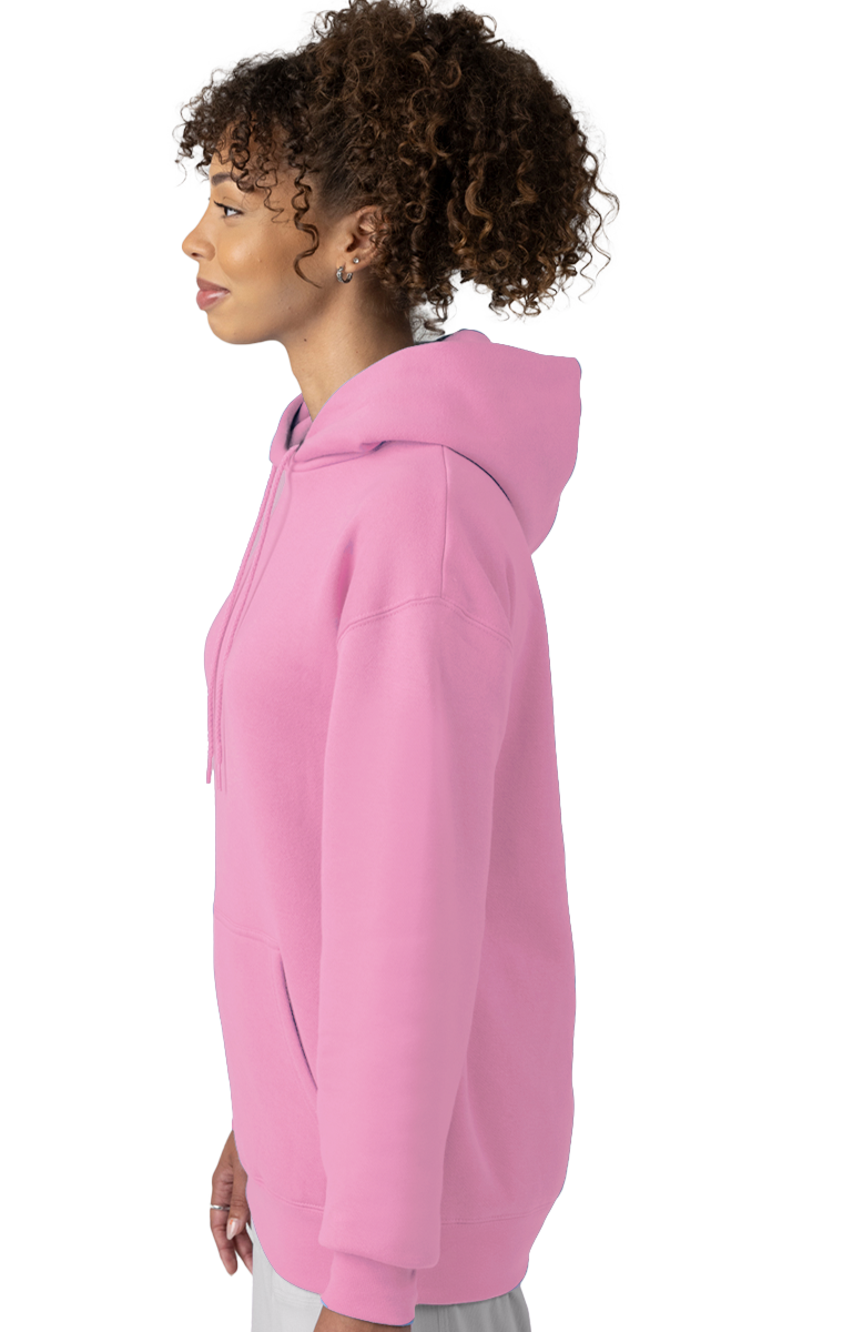 ADULT FLEECE PULLOVER HOODIE  -  DARK PINK EXTRA SMALL SOLID