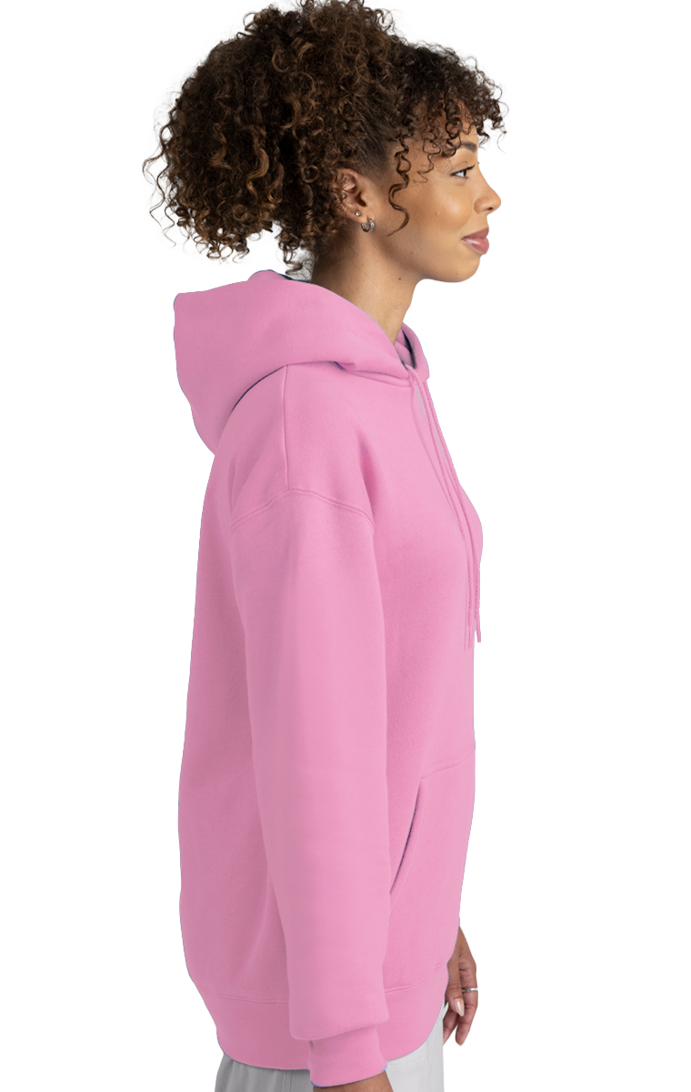 ADULT FLEECE PULLOVER HOODIE  -  DARK PINK EXTRA SMALL SOLID