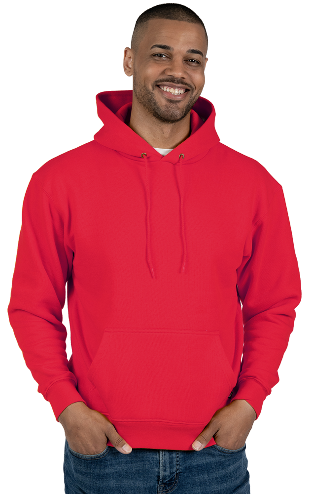 ADULT FLEECE PULLOVER HOODIE  -  RED EXTRA SMALL SOLID