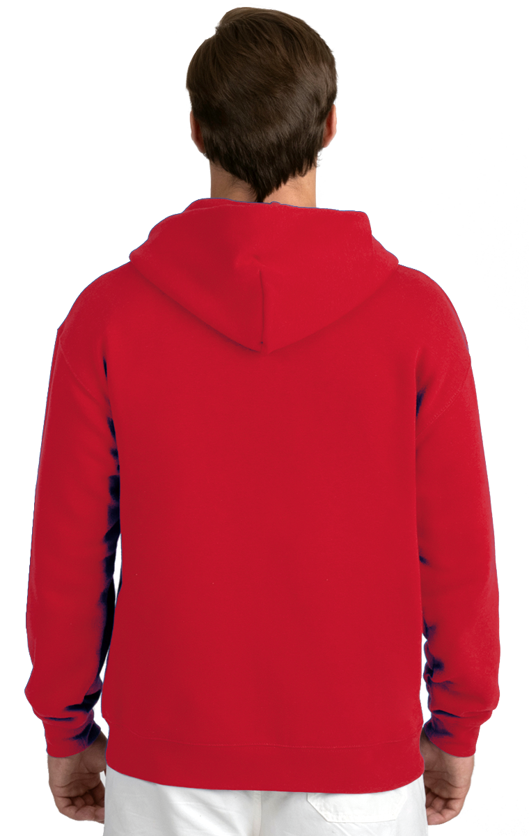 ADULT FLEECE PULLOVER HOODIE  -  RED EXTRA SMALL SOLID