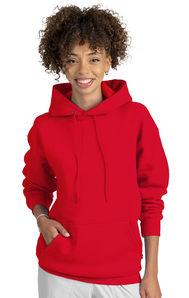 ADULT FLEECE PULLOVER HOODIE  -  RED EXTRA SMALL SOLID