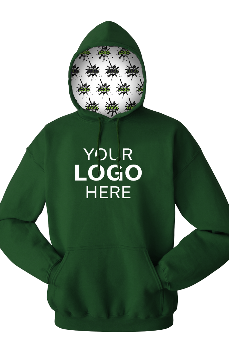 YOUR LOGO HERE FLEECE PULLOVER HOODIE HUNTER EXTRA SMALL SOLID