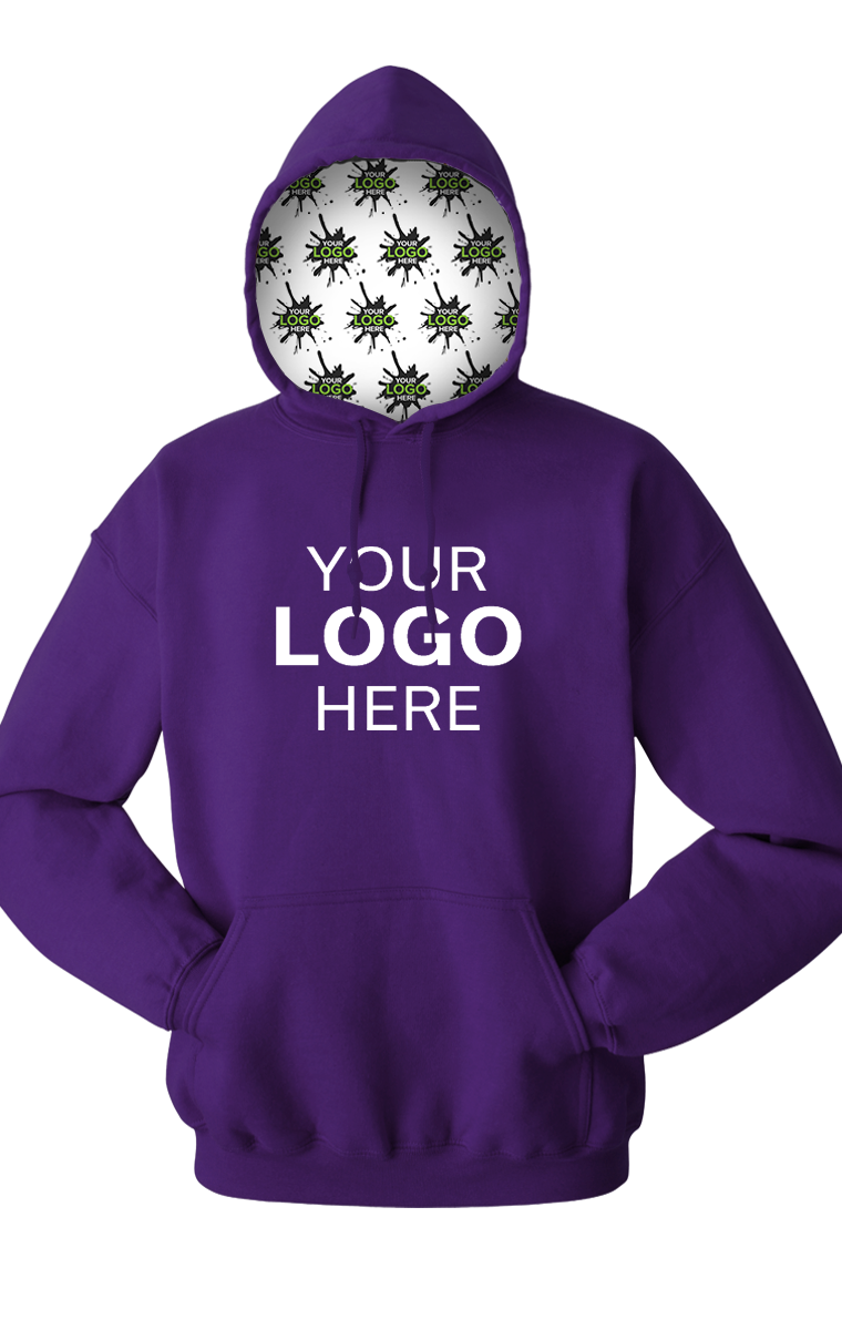 YOUR LOGO HERE FLEECE PULLOVER HOODIE TEAM PURPLE EXTRA SMALL SOLID