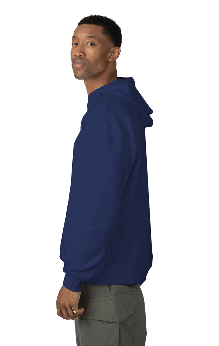 ADULT FLEECE PULL OVER HOODIE NAVY 2 EXTRA LARGE SOLID