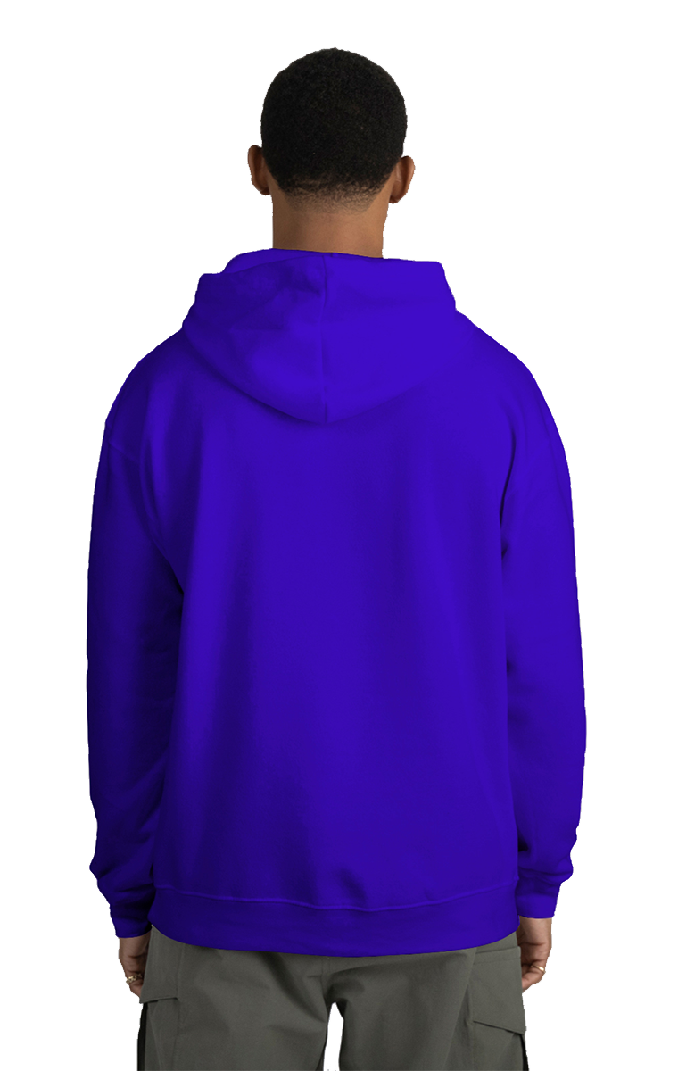 ADULT FLEECE PULL OVER HOODIE ROYAL 2 EXTRA LARGE SOLID