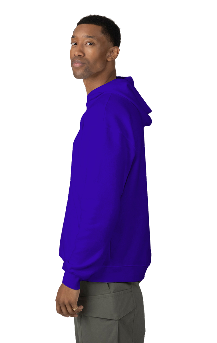 ADULT FLEECE PULL OVER HOODIE ROYAL 2 EXTRA LARGE SOLID