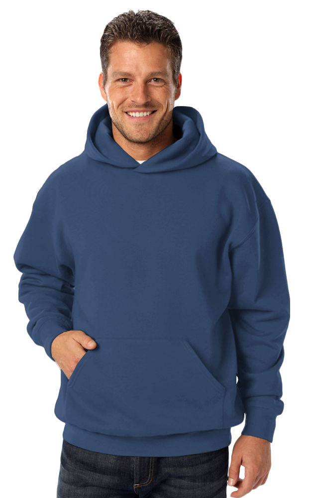 ADULT FLEECE PULL OVER HOODIE SLATE 2 EXTRA LARGE SOLID