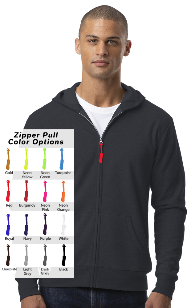 CUSTOM ZIPPER PULL ESSEX ZIP FRONT HOODIE CARBON 2 EXTRA LARGE SOLID