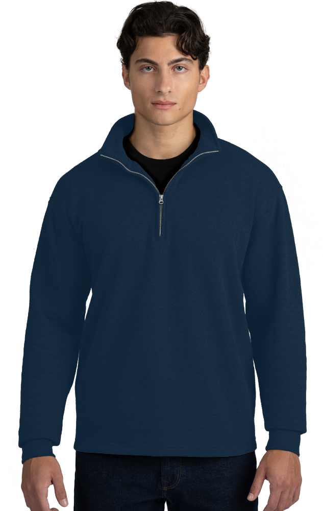 1/4 ZIP WESTPORT PULL OVER ESSENTIAL FLEECE NAVY 2 EXTRA LARGE SOLID