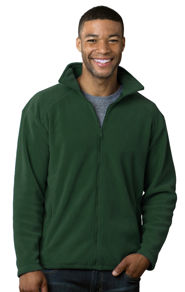 MENS POLAR FLEECE JACKET  -  HUNTER SMALL SOLID